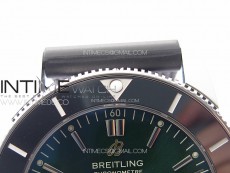 SuperOcean 42mm AB2010 SS B50 1:1 Best Edition Green Dial Black Ceramic Bezel on Black Rubber strap A2824
