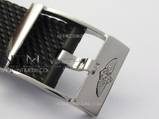 SuperOcean 42mm AB2010 SS B50 1:1 Best Edition Green Dial Black Ceramic Bezel on Black Rubber strap A2824
