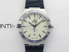 Constellation 131.33.41.21.03.001 SS TW Best Edition White Dial On Blue Gummy Strap A8900
