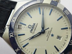 Constellation 131.33.41.21.03.001 SS TW Best Edition White Dial On Blue Gummy Strap A8900