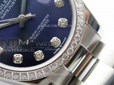 DateJust 31mm 178271 SS Crystal Bezel APSF Best Edition Blue Dial Crystal Markers on Oyster Bracelet A2824
