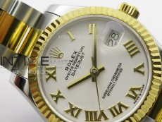 DateJust 31mm 178271 SS/YG APSF Best Edition White Dial Roman Markers on Oyster Bracelet A2824