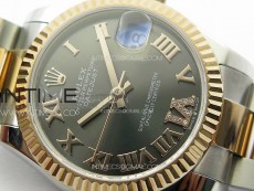 DateJust 31mm 178271 SS/RG APSF Best Edition Gray Dial Roman Markers on Oyster Bracelet A2824