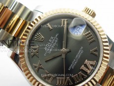 DateJust 31mm 178271 SS/RG APSF Best Edition Gray Dial Roman Markers on Oyster Bracelet A2824