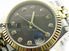 DateJust 31mm 178271 SS/YG APSF Best Edition Gray Dial Crystal Markers on Jubilee Bracelet A2824
