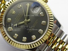 DateJust 31mm 178271 SS/YG APSF Best Edition Gray Dial Crystal Markers on Jubilee Bracelet A2824