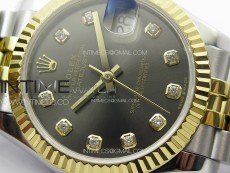 DateJust 31mm 178271 SS/YG APSF Best Edition Gray Dial Crystal Markers on Jubilee Bracelet A2824