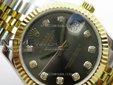 DateJust 31mm 178271 SS/YG APSF Best Edition Gray Dial Crystal Markers on Jubilee Bracelet A2824