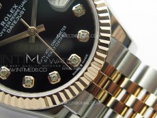 DateJust 31mm 178271 SS/RG APSF Best Edition Black Dial Crystal Markers on Jubilee Bracelet A2824