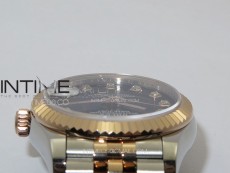 DateJust 31mm 178271 SS/RG APSF Best Edition Black Dial Crystal Markers on Jubilee Bracelet A2824