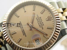 DateJust 31mm 178271 SS/RG APSF Best Edition RG Dial Sticks Markers on Jubilee Bracelet A2824
