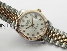 DateJust 31mm 178271 SS/RG APSF Best Edition Silver Dial Crystal Markers on Jubilee Bracelet A2824