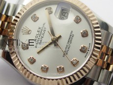 DateJust 31mm 178271 SS/RG APSF Best Edition Silver Dial Crystal Markers on Jubilee Bracelet A2824