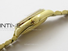 DateJust 31mm 178271 YG APSF Best Edition YG Dial Crystal Markers on President Bracelet A2824
