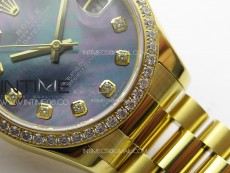 DateJust 31mm 178271 YG APSF Best Edition Blue MOP Dial Crystal Markers on President Bracelet A2824