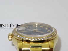 DateJust 31mm 178271 YG APSF Best Edition Blue MOP Dial Crystal Markers on President Bracelet A2824