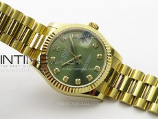 DateJust 31mm 178271 YG APSF Best Edition Gray Dial Crystal Markers on President Bracelet A2824