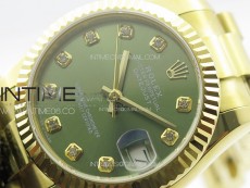 DateJust 31mm 178271 YG APSF Best Edition Gray Dial Crystal Markers on President Bracelet A2824