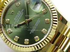 DateJust 31mm 178271 YG APSF Best Edition Gray Dial Crystal Markers on President Bracelet A2824