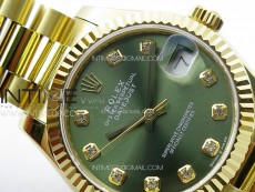 DateJust 31mm 178271 YG APSF Best Edition Gray Dial Crystal Markers on President Bracelet A2824