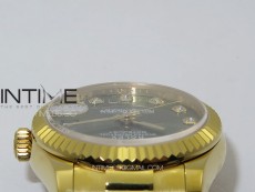 DateJust 31mm 178271 YG APSF Best Edition Gray Dial Crystal Markers on President Bracelet A2824