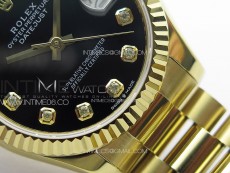 DateJust 31mm 178271 YG APSF Best Edition Black Dial Crystal Markers on President Bracelet A2824