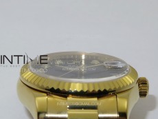 DateJust 31mm 178271 YG APSF Best Edition Black Dial Crystal Markers on President Bracelet A2824