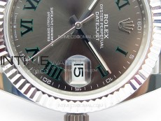 DateJust 41 126334 ZF 1:1 Best Edition 904L Steel Gray Dial Roman Marker on Jubilee Bracelet A2824