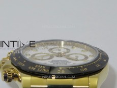 Daytona 116518LN YG APSF Best Edition White Dial Stick Markers On Rubber Strap Slim A7750 (same thickness as gen)