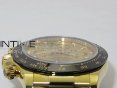 Daytona 116518LN YG APSF Gold Dial Stick Markers On Rubber Strap Slim A7750 (same thickness as gen)