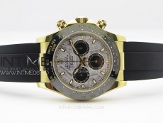 Daytona 116518LN YG APSF Best Edition Meteorite Dial Sticks Markers On Rubber Strap Slim A7750 (same thickness as gen)