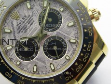 Daytona 116518LN YG APSF Best Edition Meteorite Dial Sticks Markers On Rubber Strap Slim A7750 (same thickness as gen)