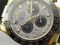 Daytona 116518LN YG APSF Best Edition Meteorite Dial Sticks Markers On Rubber Strap Slim A7750 (same thickness as gen)