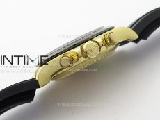 Daytona 116518LN YG APSF Best Edition Meteorite Dial Sticks Markers On Rubber Strap Slim A7750 (same thickness as gen)