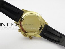 Daytona 116518LN YG APSF Best Edition Meteorite Dial Sticks Markers On Rubber Strap Slim A7750 (same thickness as gen)