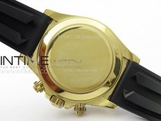 Daytona 116518LN YG APSF Best Edition Meteorite Dial Sticks Markers On Rubber Strap Slim A7750 (same thickness as gen)