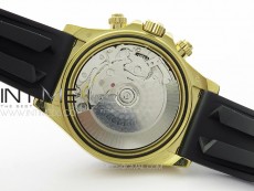 Daytona 116518LN YG APSF Best Edition Meteorite Dial Sticks Markers On Rubber Strap Slim A7750 (same thickness as gen)