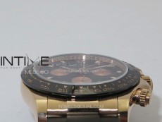 Daytona 116518LN RG APSF Black Dial Stick Markers On Rubber Strap Slim A7750 (same thickness as gen)