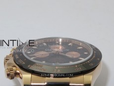 Daytona 116518LN RG APSF Black Dial Stick Markers On Rubber Strap Slim A7750 (same thickness as gen)