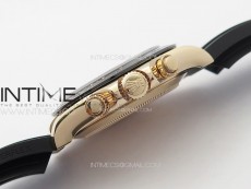 Daytona 116518LN RG APSF Meteorite Dial Sticks Markers On Rubber Strap Slim A7750 (same thickness as gen)