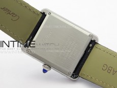 Tank Solo Ladies 25mm SS K11F 1:1 Best Edition White Dial on Black Leather Strap Ronda Quartz