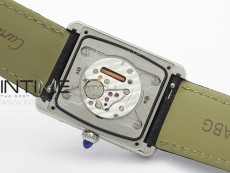 Tank Solo Ladies 25mm SS K11F 1:1 Best Edition White Dial on Black Leather Strap Ronda Quartz