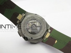 Royal Oak Offshore ‘Combat’ 44mm APSF 1:1 Best Edition Green Ceramic Bezel on Camo Rubber Strap A3126