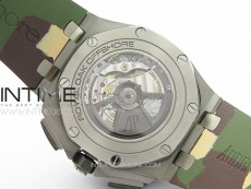 Royal Oak Offshore ‘Combat’ 44mm APSF 1:1 Best Edition Green Ceramic Bezel on Camo Rubber Strap A3126