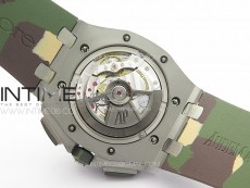 Royal Oak Offshore ‘Combat’ 44mm APSF 1:1 Best Edition Green Ceramic Bezel on Camo Rubber Strap A3126