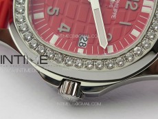Aquanaut 5067A SS PPF 1:1 Best Edition Red Textured Dial on Red Rubber Strap RONDA Quartz