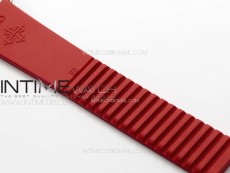 Aquanaut 5067A SS PPF 1:1 Best Edition Red Textured Dial on Red Rubber Strap RONDA Quartz