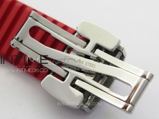 Aquanaut 5067A SS PPF 1:1 Best Edition Red Textured Dial on Red Rubber Strap RONDA Quartz