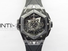 Big Bang Sang Bleu II Black Ceramic ZF Best Edition on Black Rubber Strap A1240