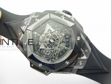 Big Bang Sang Bleu II Black Ceramic ZF Best Edition on Black Rubber Strap A1240